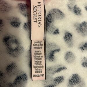 Victoria's Secret White and Black Leopard Bra